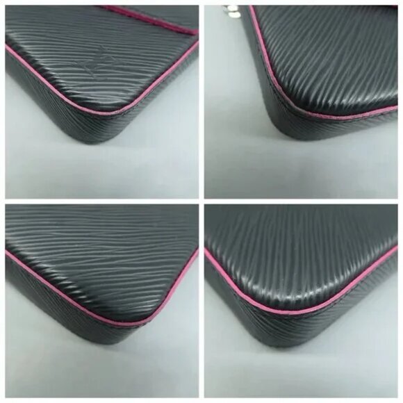 Authentic Louis Vuitton Felicie Black W/P EPI Leather Shoulder Bag 970-091824 - Picture 6 of 12